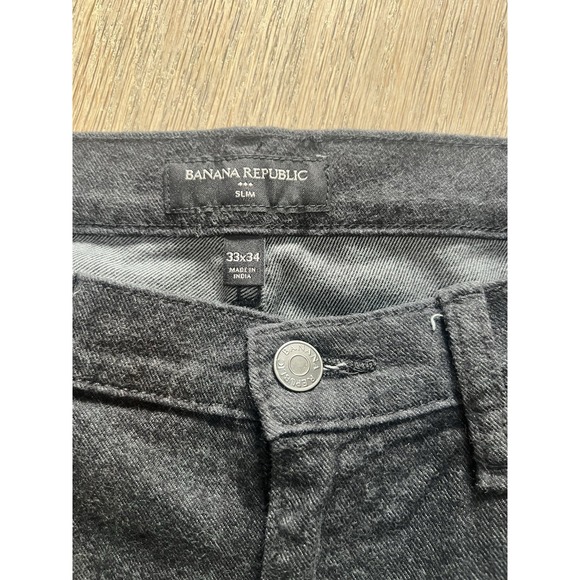 Banana Republic Other - Banana Republic The Traveler Jeans Adult 33 x 34 Dark Gray Slim Fit Mens‎